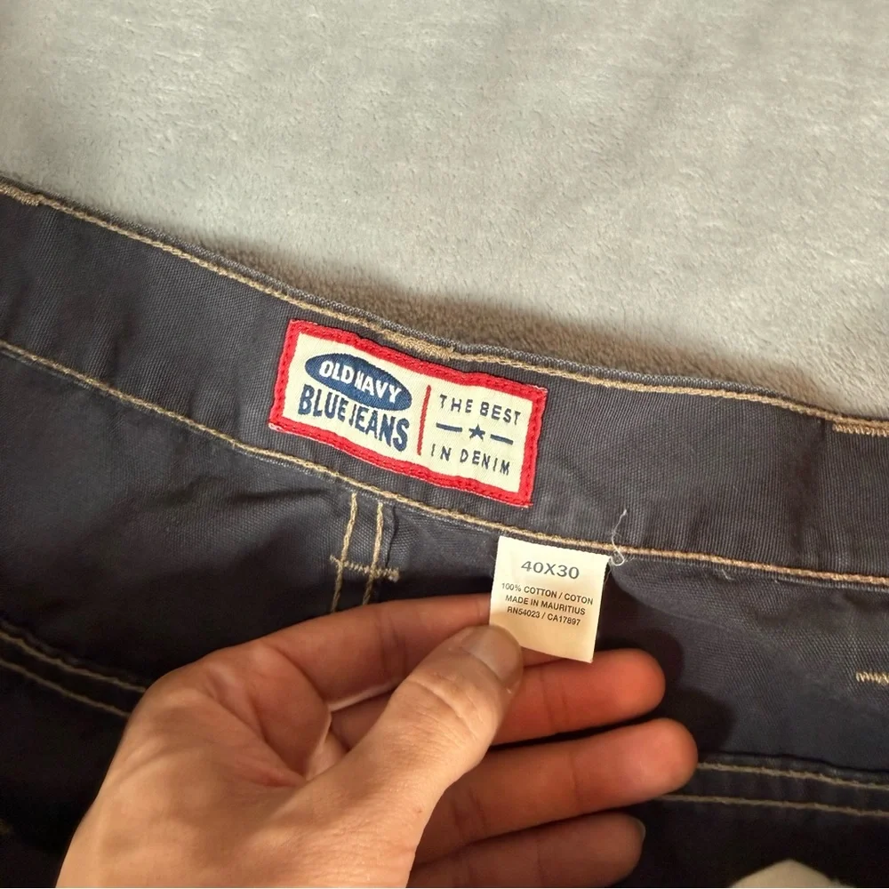 Vintage Old Navy Painters Jeans Mens Size 40x30 (Fits 38x30) Canvas Gray READ!